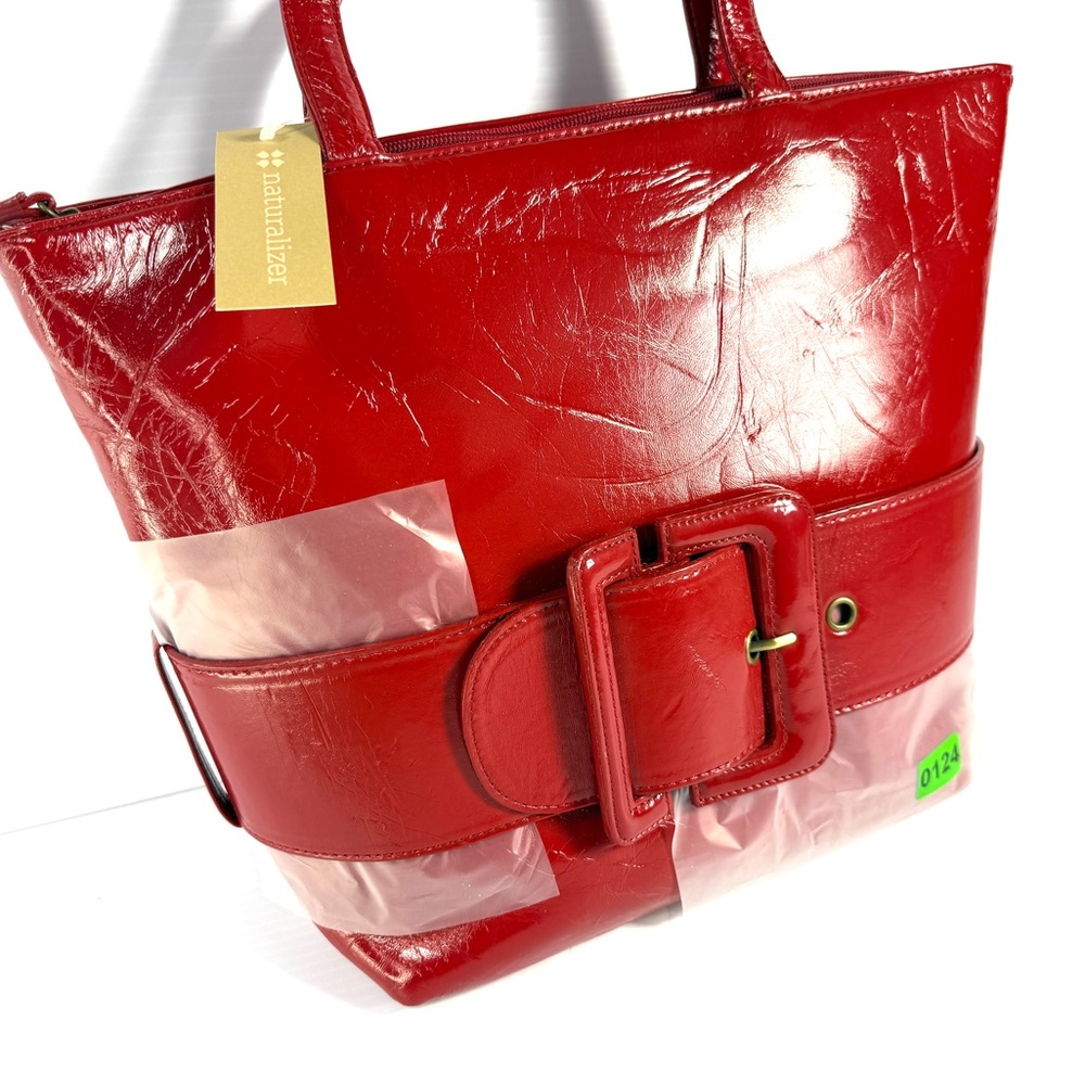 Naturalizer Red Tote with Bold Buckle